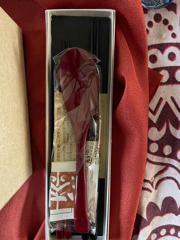 Brush Painting Yamanaka Lacquerware Ramen Spoon - Customer Photo From Curtis S.