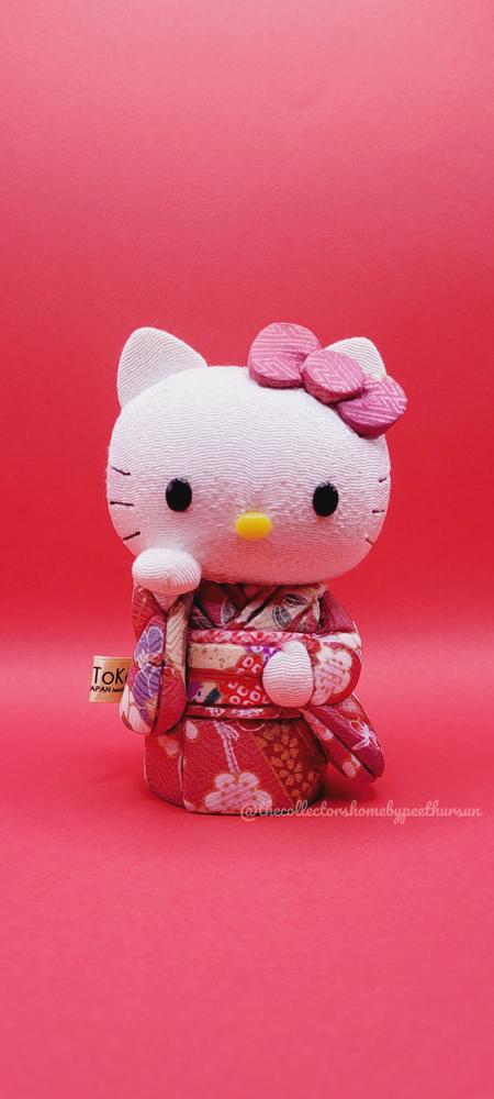 Kakinuma Ningyo Hello Kitty Edo Kimekomi Doll Lucky Cat -Pink - Customer Photo From the c.