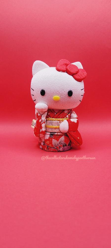 Kakinuma Ningyo Hello Kitty Edo Kimekomi Doll Lucky Cat -Red - Customer Photo From Farrah P.