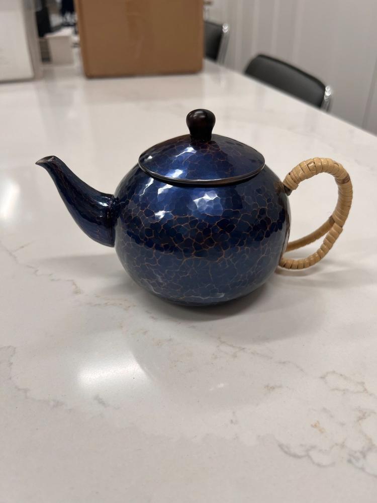 Seigado Indigo Blue Japanese Teapot 12.2oz(360ml) - Customer Photo From Guido C.