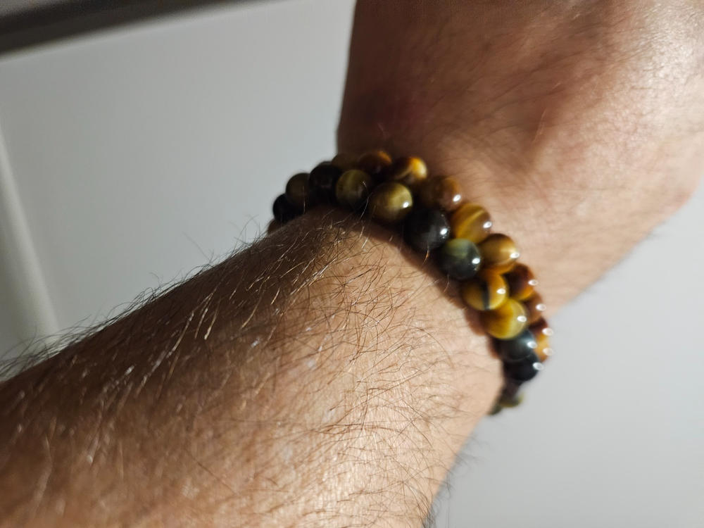 8mm bracelet with Orange Tiger Eye stone - Customer Photo From Anonymous