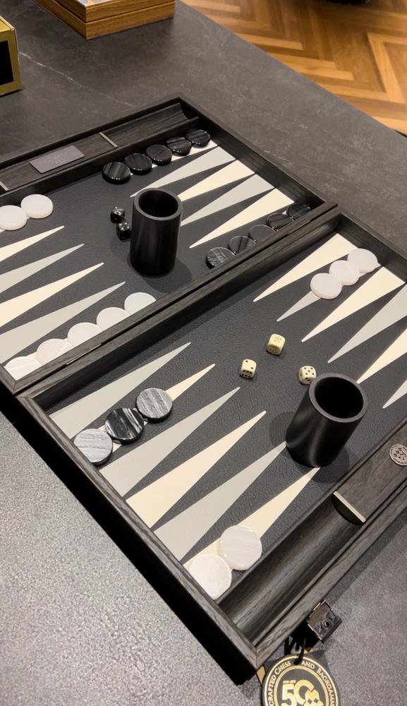 Premium Leatherette Classic Black Backgammon Set - Customer Photo From Aaron Dahan