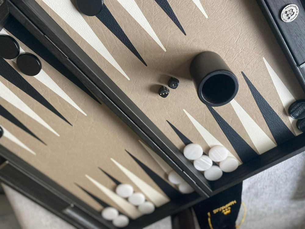 SNAKE TOTE in BLACK LEATHER Backgammon - Customer Photo From Georg Guberner