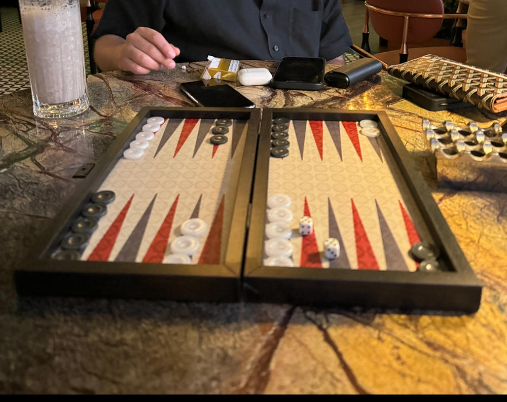 KASHANI - Travel Size Backgammon - Customer Photo From Le Mo MGK