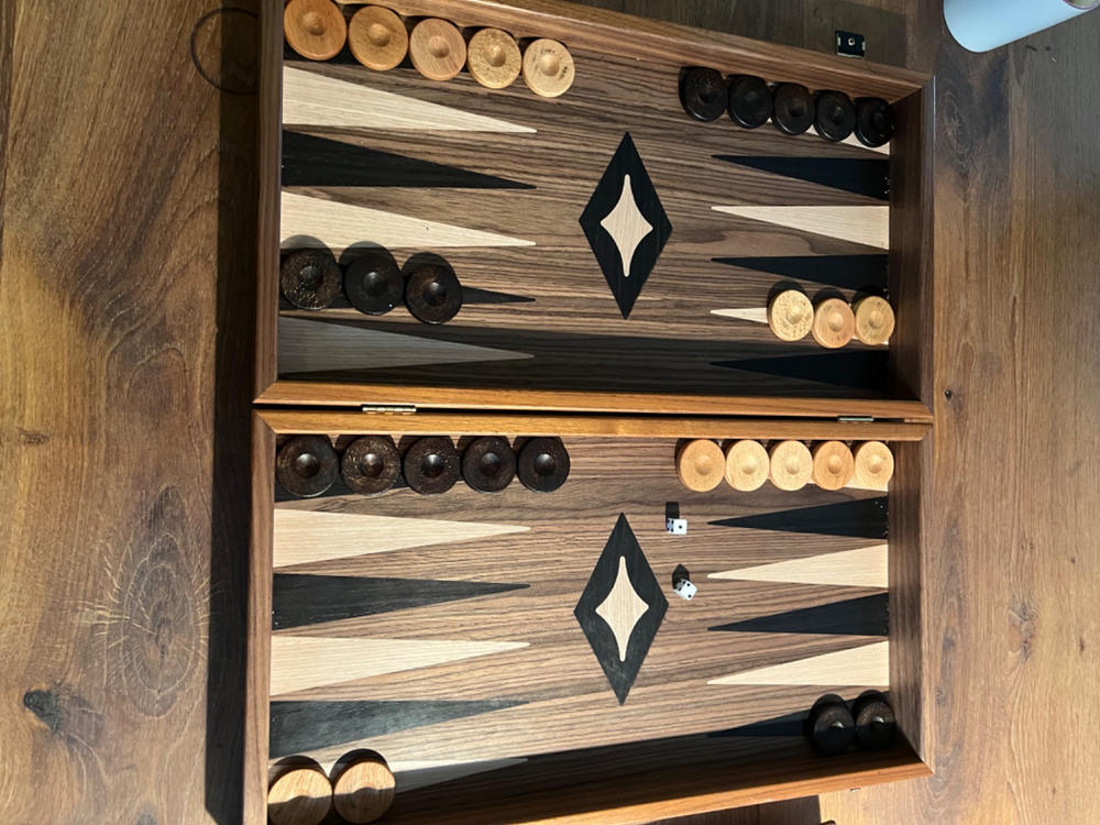 WOODEN CHECKERS in brown color - Customer Photo From Christian Szepan