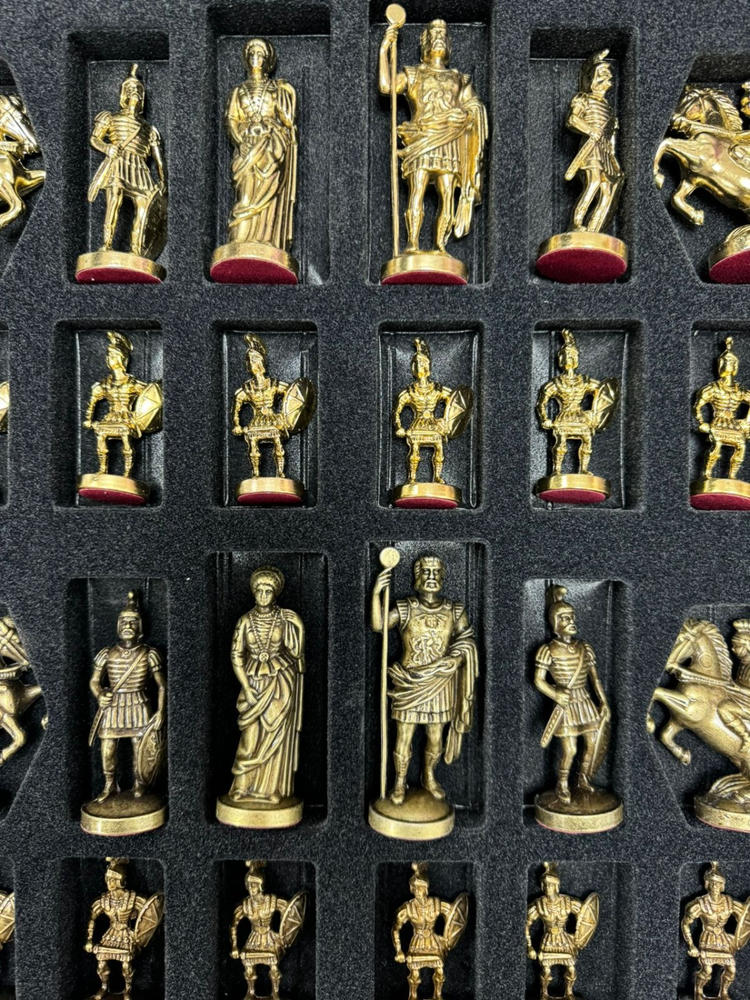 Handcrafted Greek Roman Period Chess Set, Gold & Bronze (Large) - Customer Photo From Margarita Petridou