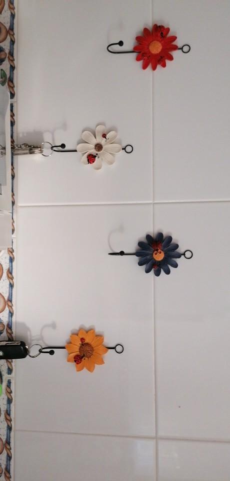 Rustic Flower and Letter Iron Hooks - Customer Photo From Anonymous