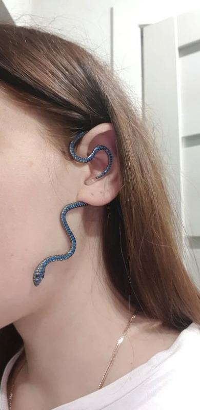 Medusa Hanging Snake Earring (Various Colors) - Customer Photo From U***a