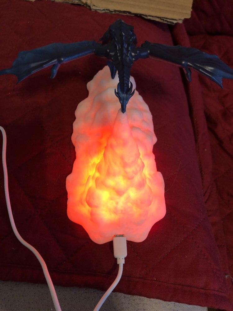 3D Dragon Breathing Fire Lamp - Customer Photo From E***o