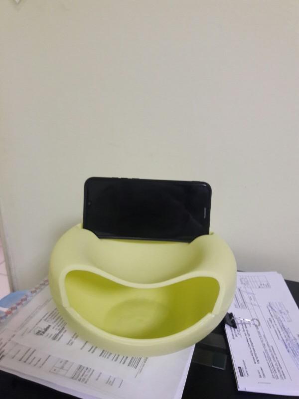 Double Dish Snack Bowl with Mobile Holder (Various Designs) - Customer Photo From N***k