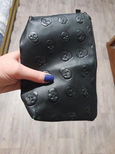 Embossed Skull Makeup Pouch - Customer Photo From E***a