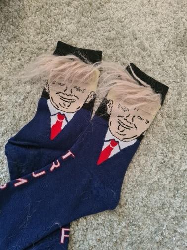 America Donald Trump Hair Socks - Customer Photo From L***l