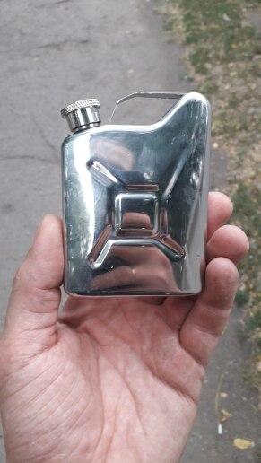 Mini Jerrycan Gasoline Liquor Hip Flask With Funnel - Customer Photo From A***o