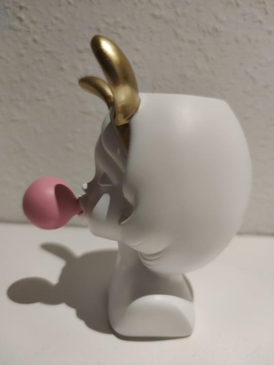 Cute Girl Blowing Bubbles Rabbit Cat Ears Vase Planter (Various Colors) - Customer Photo From I***e