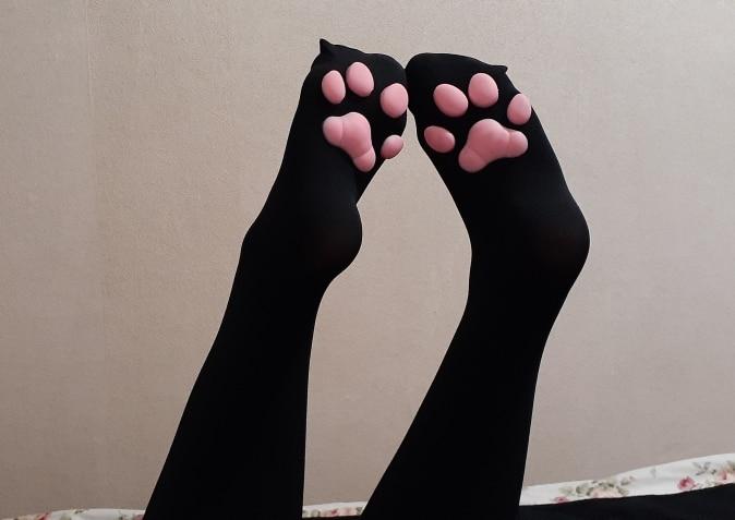 Squishy Cat Paw Pad Stockings - Customer Photo From Ð®***Ð°