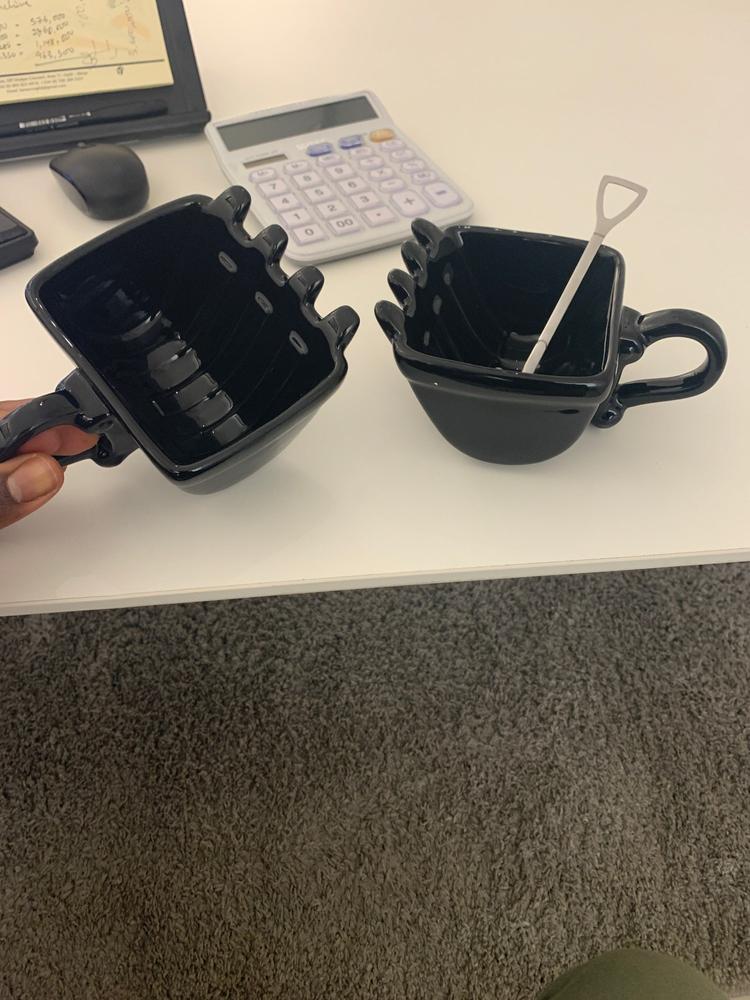 Excavator Bucket Mug With Shovel Spoon (Various Colors) - Customer Photo From B***a