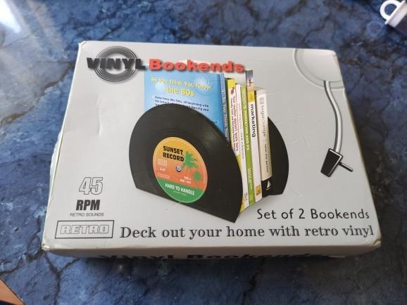 Retro Vinyl Record Bookends - Customer Photo From A***a