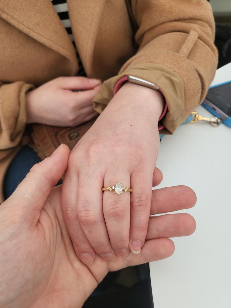 Ivy Petite Diamond Engagement Ring Setting - Customer Photo From Ben MacMahon
