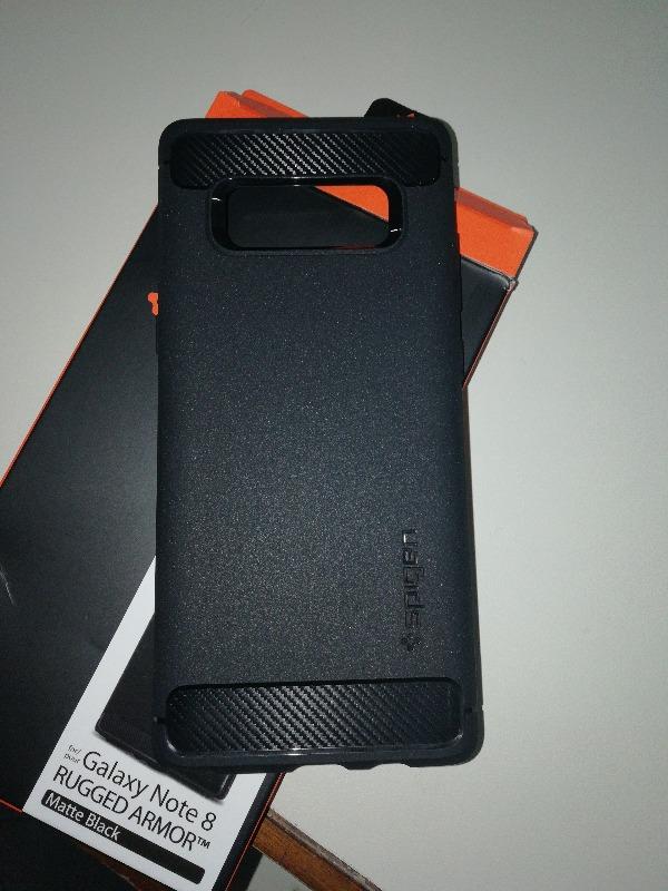 Samsung Galaxy Note 8 Original Spigen Case Neo Hybrid - Shiny Black - Customer Photo From Anonymous
