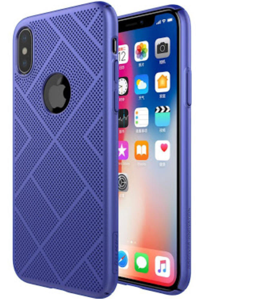 iPhone X Air Case Breathable Hard Back Cover by Nillkin - Blue - Customer Photo From Sarmad S.