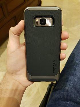 Galaxy S8 Plus Spigen Neo Hybrid Dual Layer Case - Shiny Black - Customer Photo From Hassan