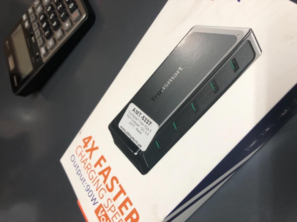 Tronsmart Titan Plus 5 Port Charger with QuickCharge 3.0 90W Power Output - U5TF - Black - Customer Photo From Karachi Q.