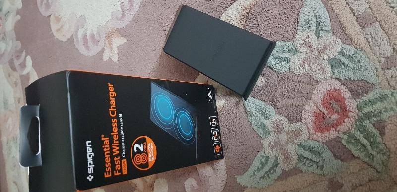 Spigen F303W Wireless Fast Charger for all Qi Certified Devices - Black - Customer Photo From Aorish I.