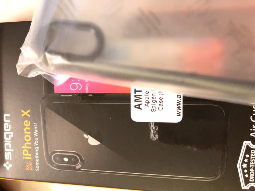 Apple iPhone X Original Spigen Case Ultra Hybrid - Matte Black - Customer Photo From Anonymous