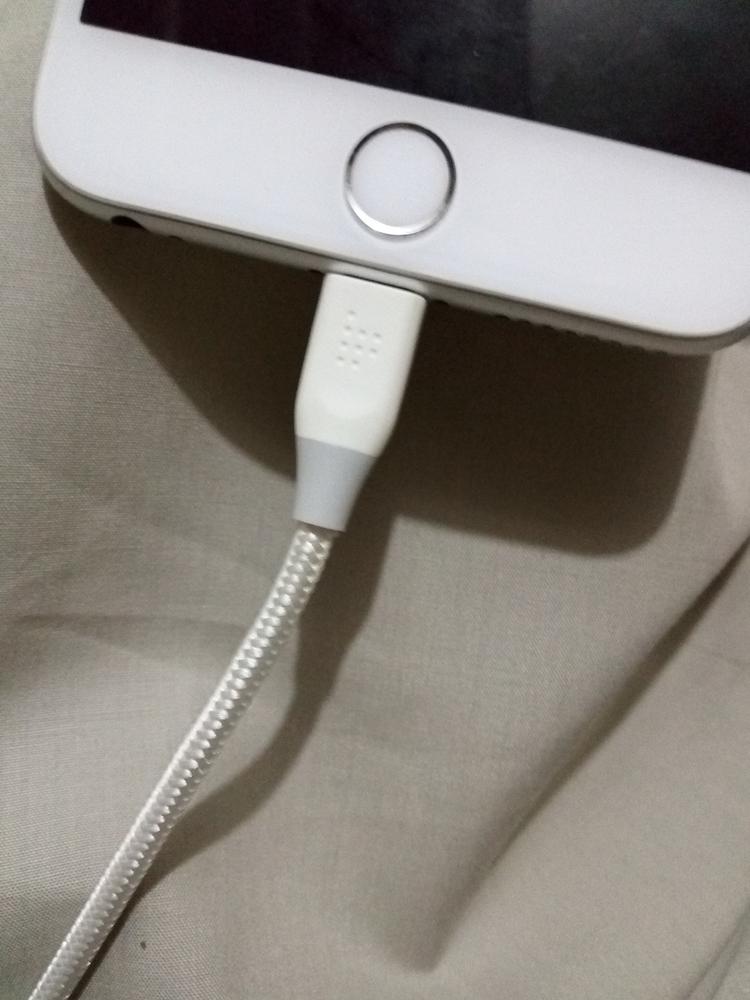 Tronsmart Double Braided Lightning Cable MFi Certified 1.2 M / 4 Feet Length - White - Customer Photo From Adil K.