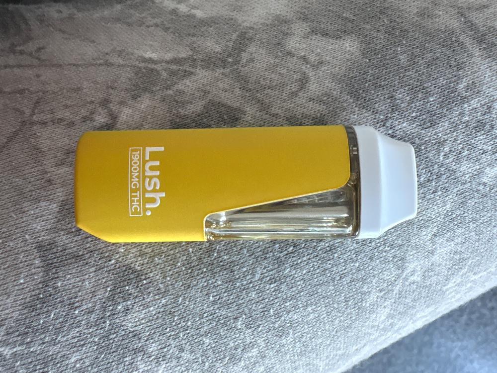 LUSH 2ml Disposable Vapes – Lemon Rock Candy (Hybrid) THC Distillate - Customer Photo From Mélodie Colpron