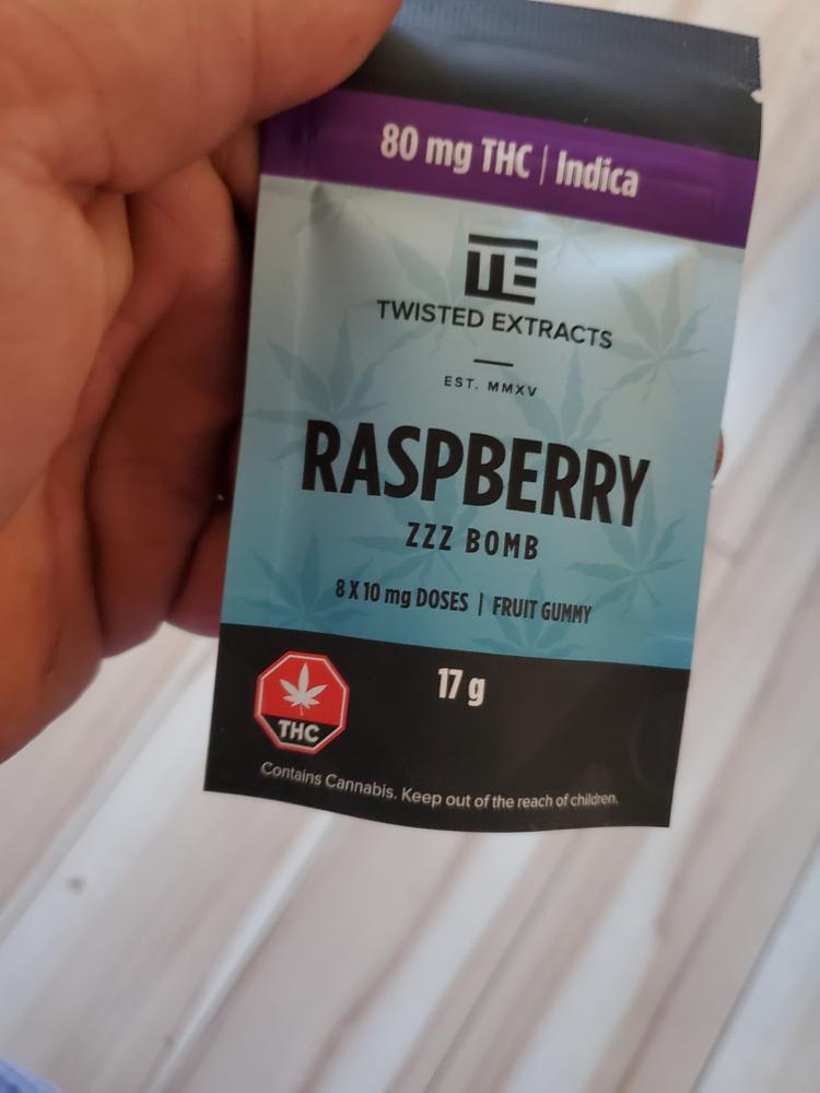 Twisted Extracts Jelly Bombs 80mg THC - Black Cherry ZZZ (Indica) - Customer Photo From Jeff