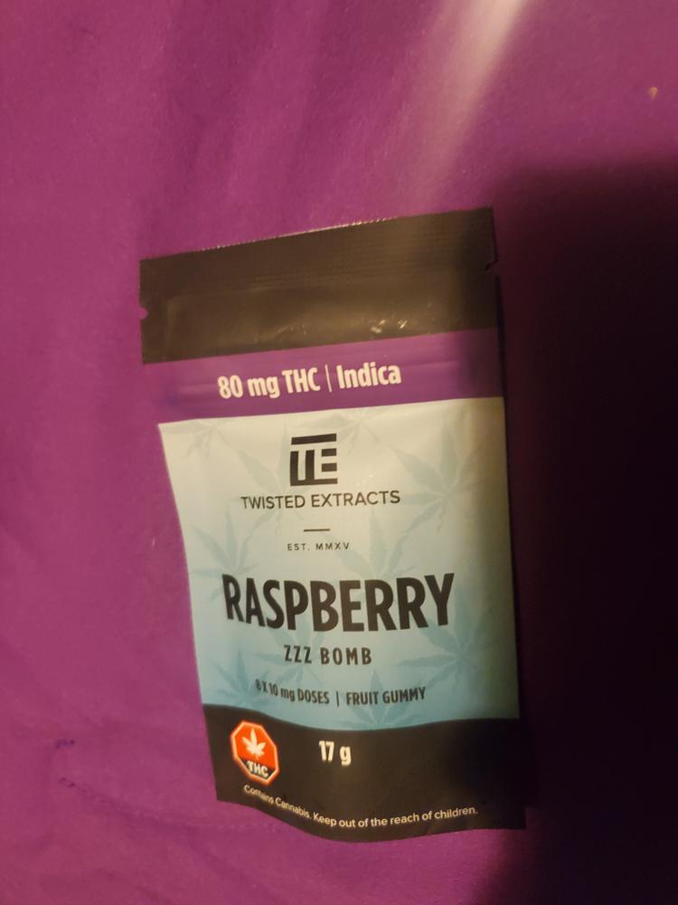 Twisted Extracts Jelly Bombs 80mg THC - Black Cherry ZZZ (Indica) - Customer Photo From Jeff