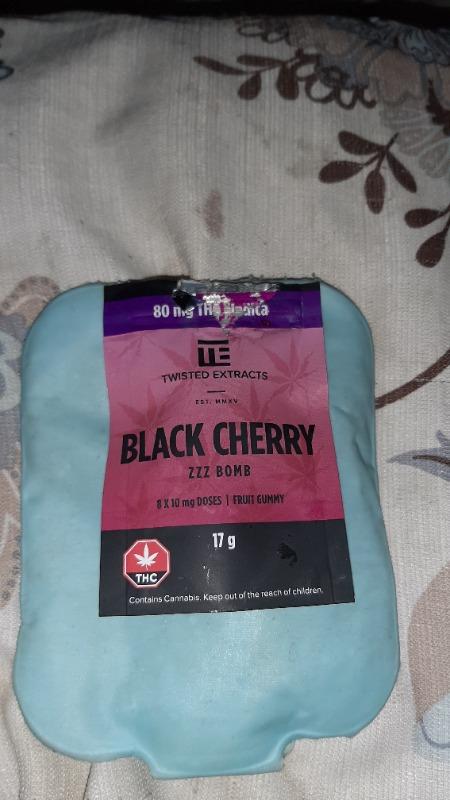 Twisted Extracts Jelly Bombs 80mg THC - Black Cherry ZZZ (Indica) - Customer Photo From Wendy Jarvis