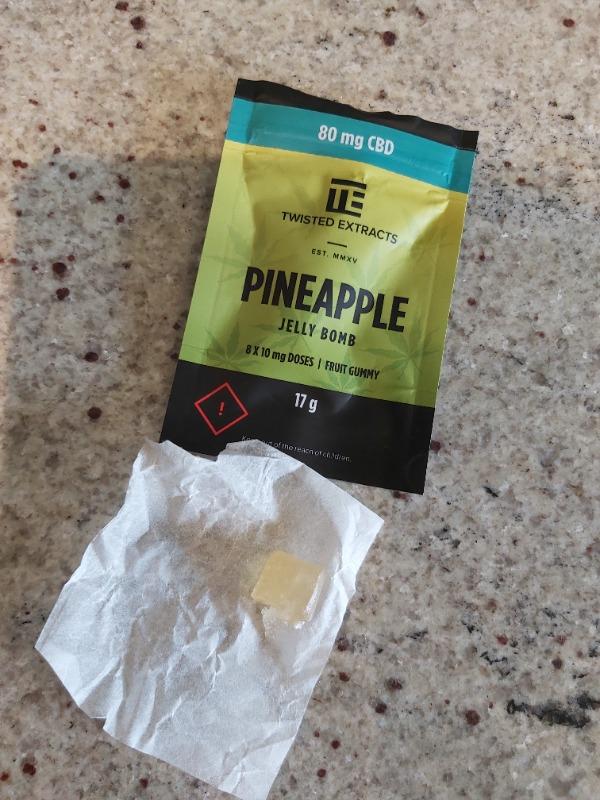 Twisted Extracts Jelly Bombs 80mg CBD - Pineapple - Customer Photo From Anna Avery