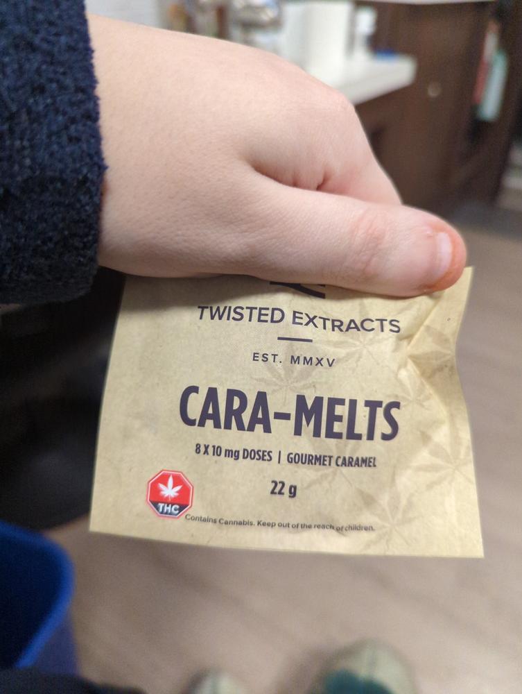 Twisted Extracts Cara-Melts - 1:1 40mg THC + 40mg CBD Indica - Customer Photo From Michael Stickel
