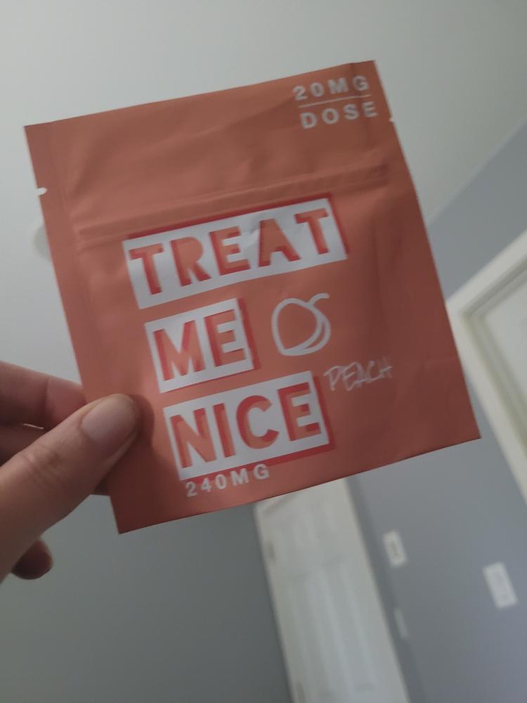 Treat Me Nice (240mg) THC Gummies - Peach - Customer Photo From Wade Saltise