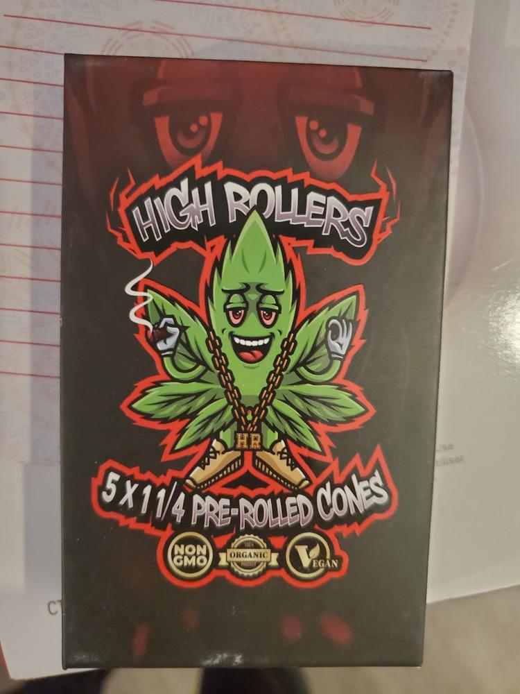 High Rollers Premium 5x 1 1/4 Pre Rolled Cones (Assorted Varieties) - Pineapple Chunk (Indica) - Customer Photo From suzanna laboucan