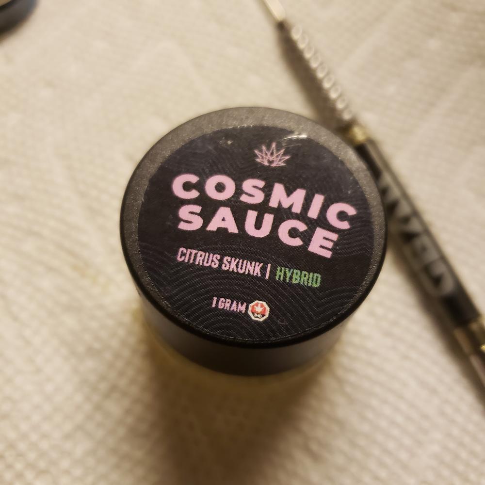 Cosmic Concentrates Premium Sauce 1g - Citrus Skunk - Customer Photo From Robert Chellew