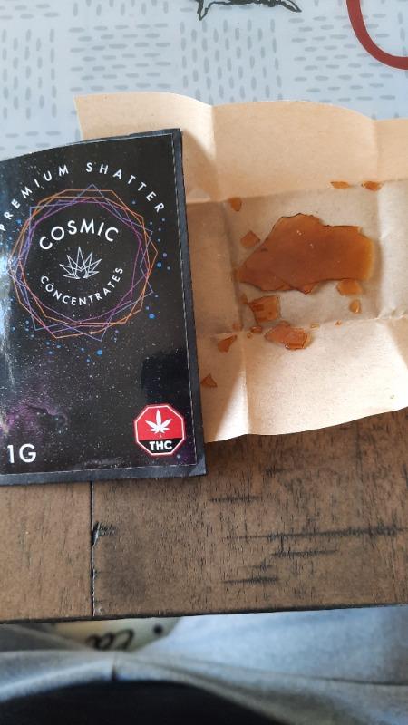 Cosmic Concentrates Premium Shatter 1g - OG Kush - Customer Photo From Jean Sigouin