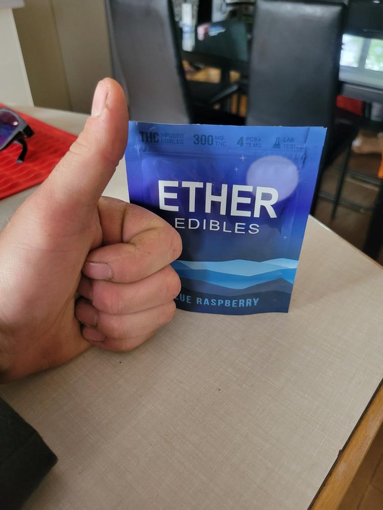Ether Edibles 300MG THC - Blue Raspberry - Customer Photo From Jeremy Charest