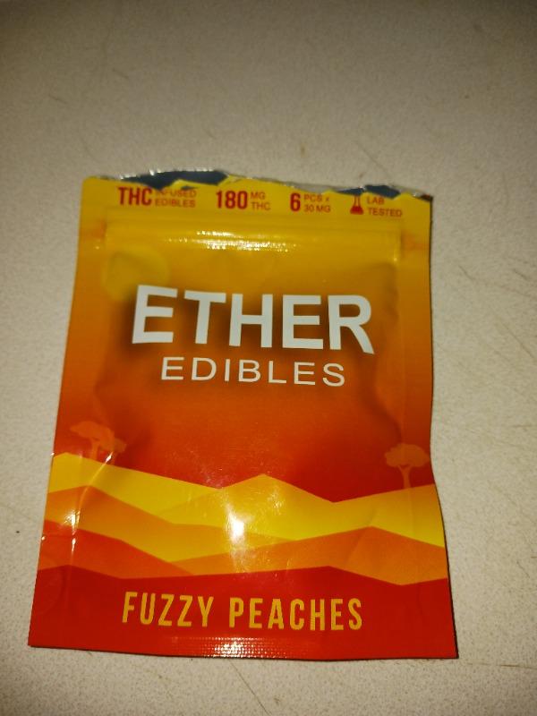 Ether Edibles 180MG THC - Fuzzy Peaches - Customer Photo From Estelle Derasp