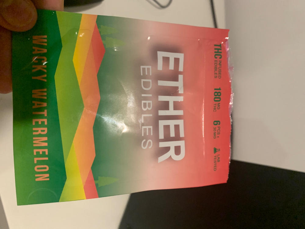 Ether Edibles 180MG THC - Wacky Watermelons - Customer Photo From Max Panchenko