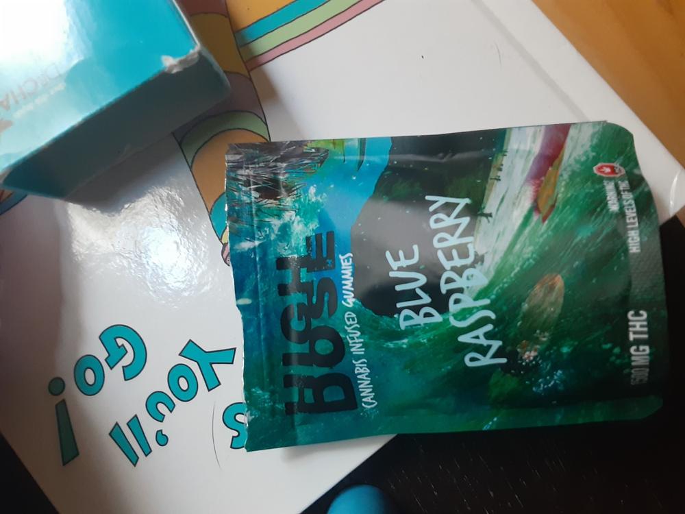 High Dose 1500mg THC Gummy - Blue Raspberry - Customer Photo From Shane Freitas