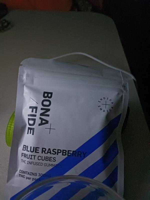 Bonafide - 300mg Blue Raspberry Fruit Cubes (Indica) - Customer Photo From Estelle Derasp