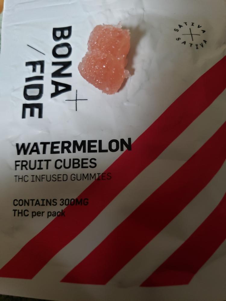 Bonafide - 300mg Watermelon Fruit Cubes (Sativa) - Customer Photo From Perrine Rozee