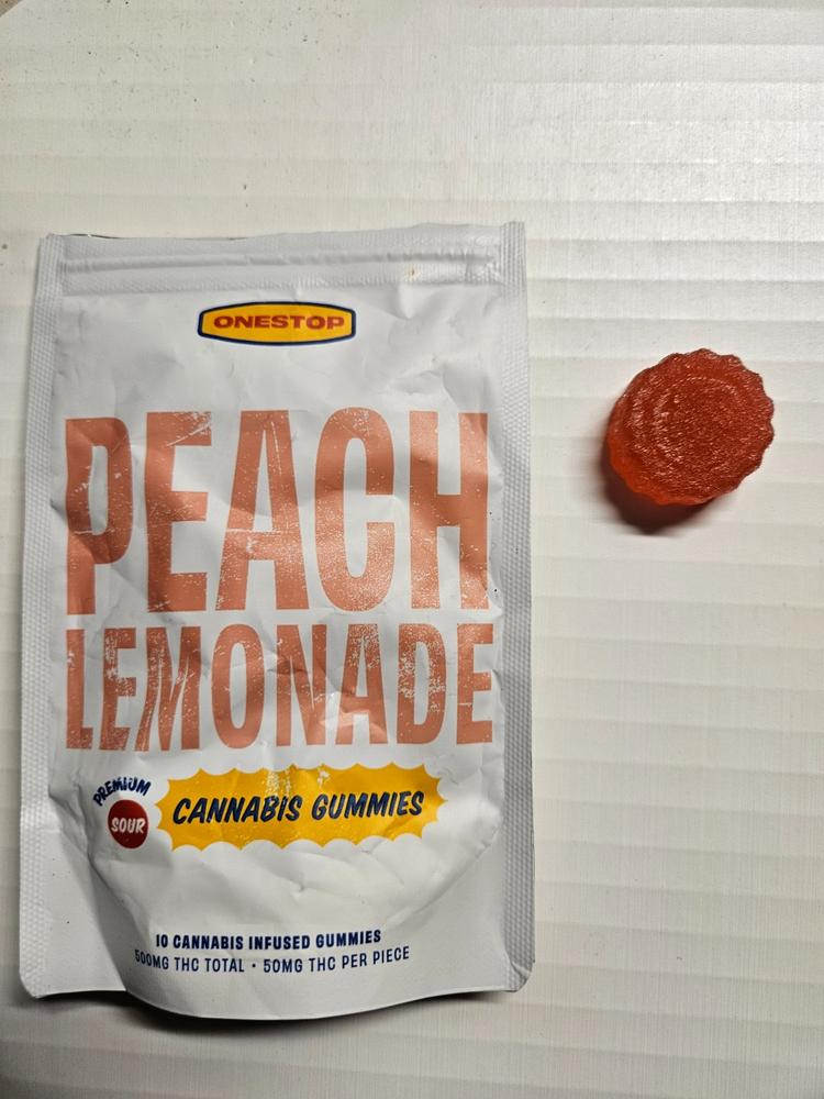 OneStop - Sour Peach Lemonade 500mg THC Gummies - Customer Photo From J S Prevost