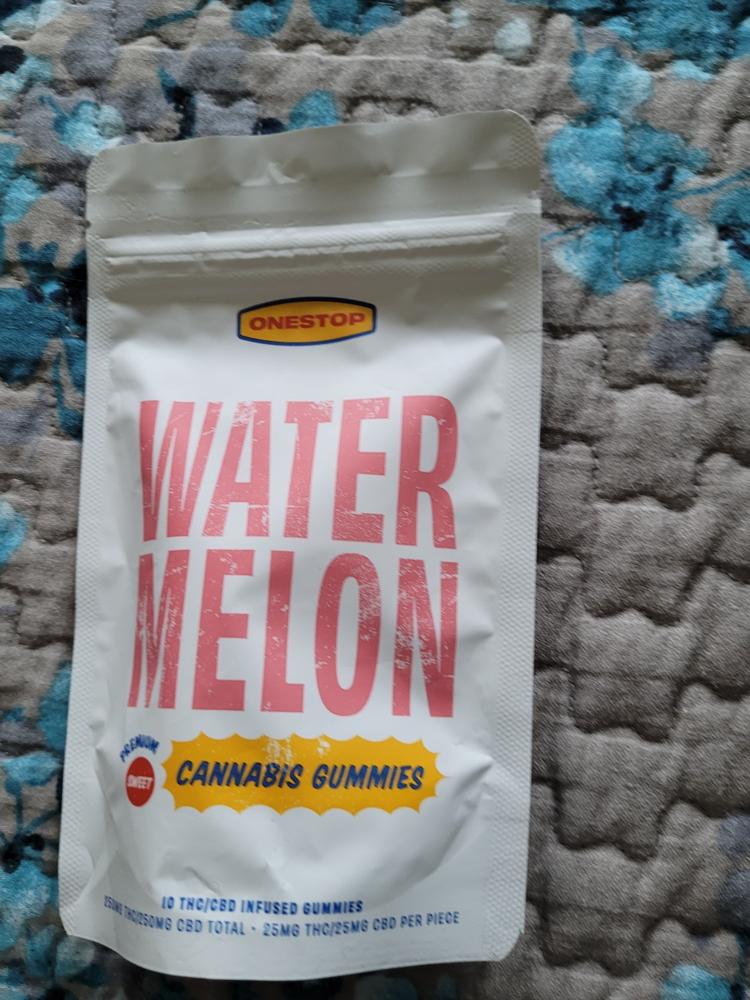 OneStop - Watermelon 500mg 1:1 THC/CBD Gummies - Customer Photo From Marlene Beaulieu