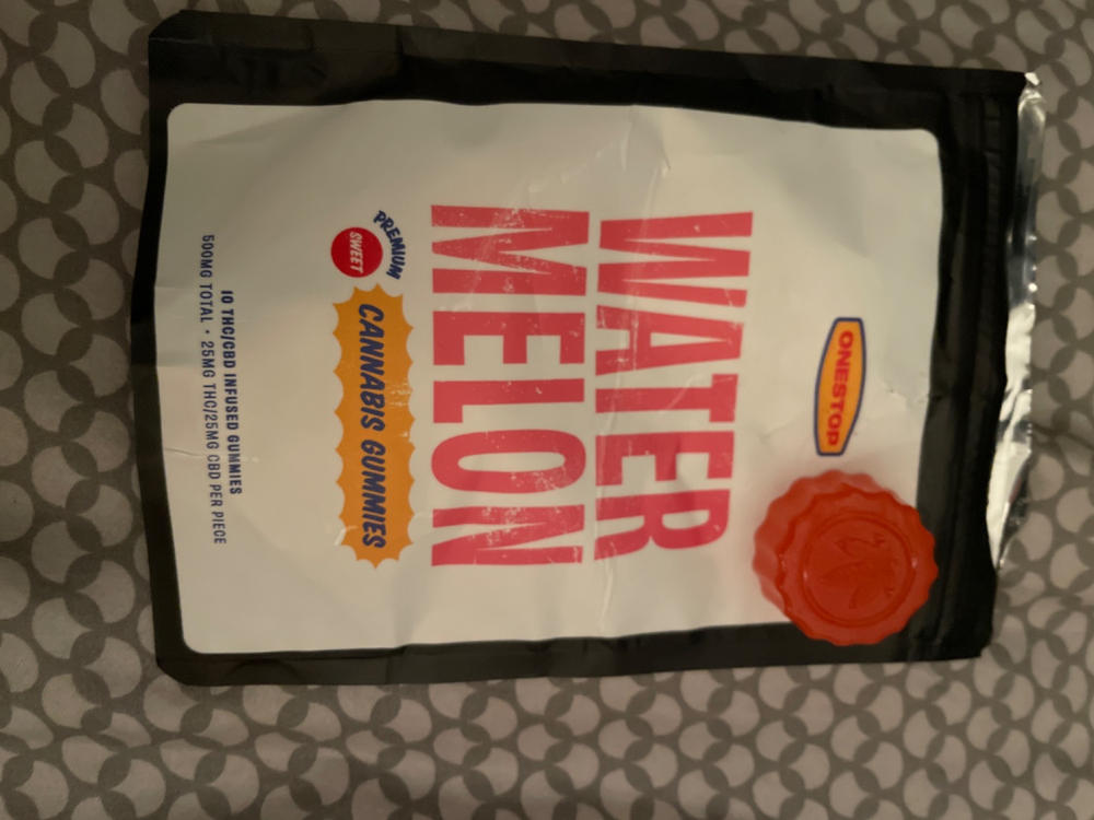 OneStop - Watermelon 500mg 1:1 THC/CBD Gummies - Customer Photo From Michelle Radke