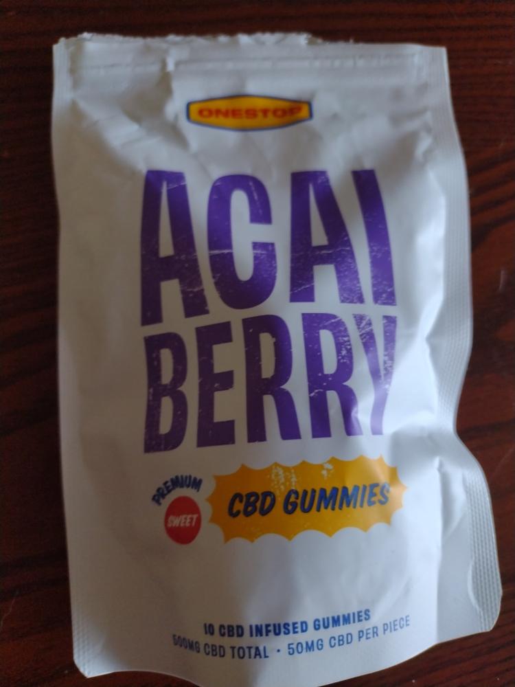OneStop - Acai Berry 500mg CBD Gummies - Customer Photo From Sarah Howard
