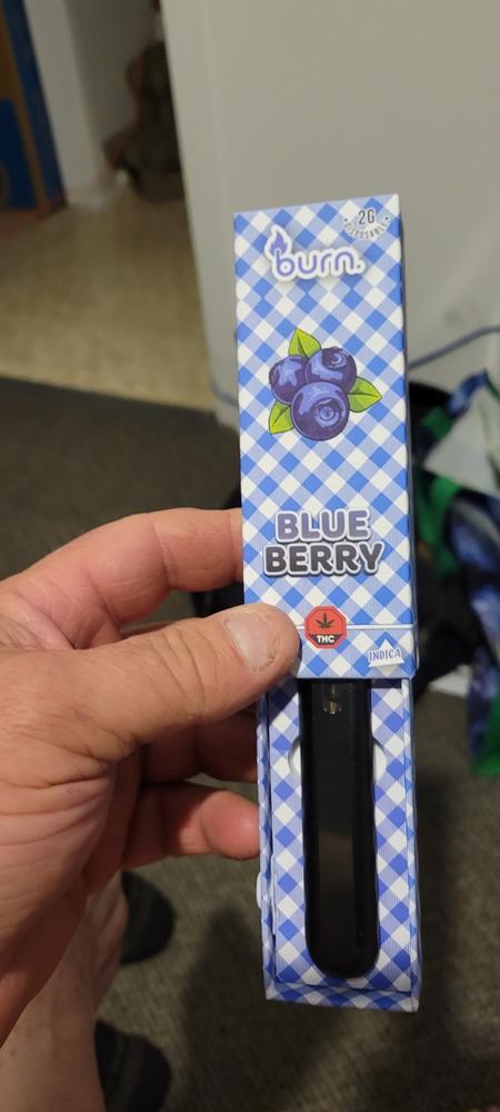 Burn 2mL Disposable Vapes – Blueberry THC Distillate - Customer Photo From Jacquelyn Bluteau